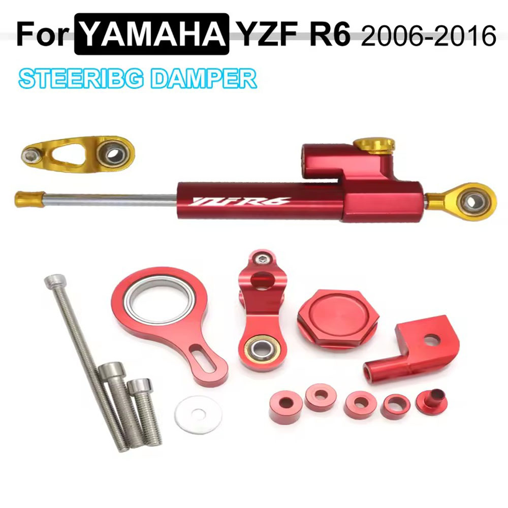 Steering Damper Stabilizer Kit Cnc - Untuk YAMAHA YZF R1 2002-2017 R6