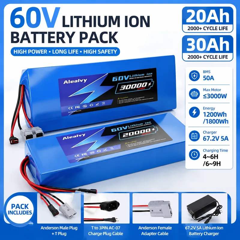 60V 30Ah 21700 Battery Pack - Aleaivy 60V 20AH 30AH 21700 Paket