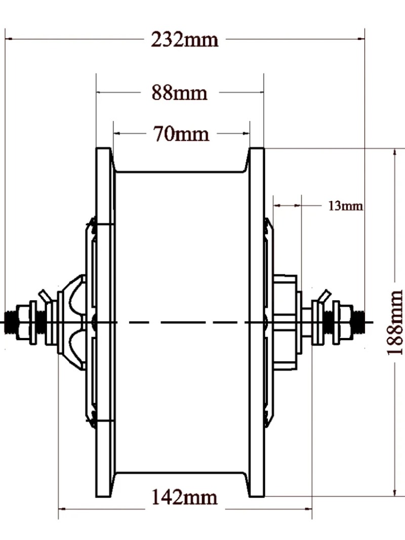 60V 5000W Brushless Hub Motor - Motor Hub Skuter Listrik Tanpa Gigi